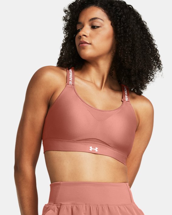 Women's UA Infinity 2.0 High Sports Bra in Pink image number 0